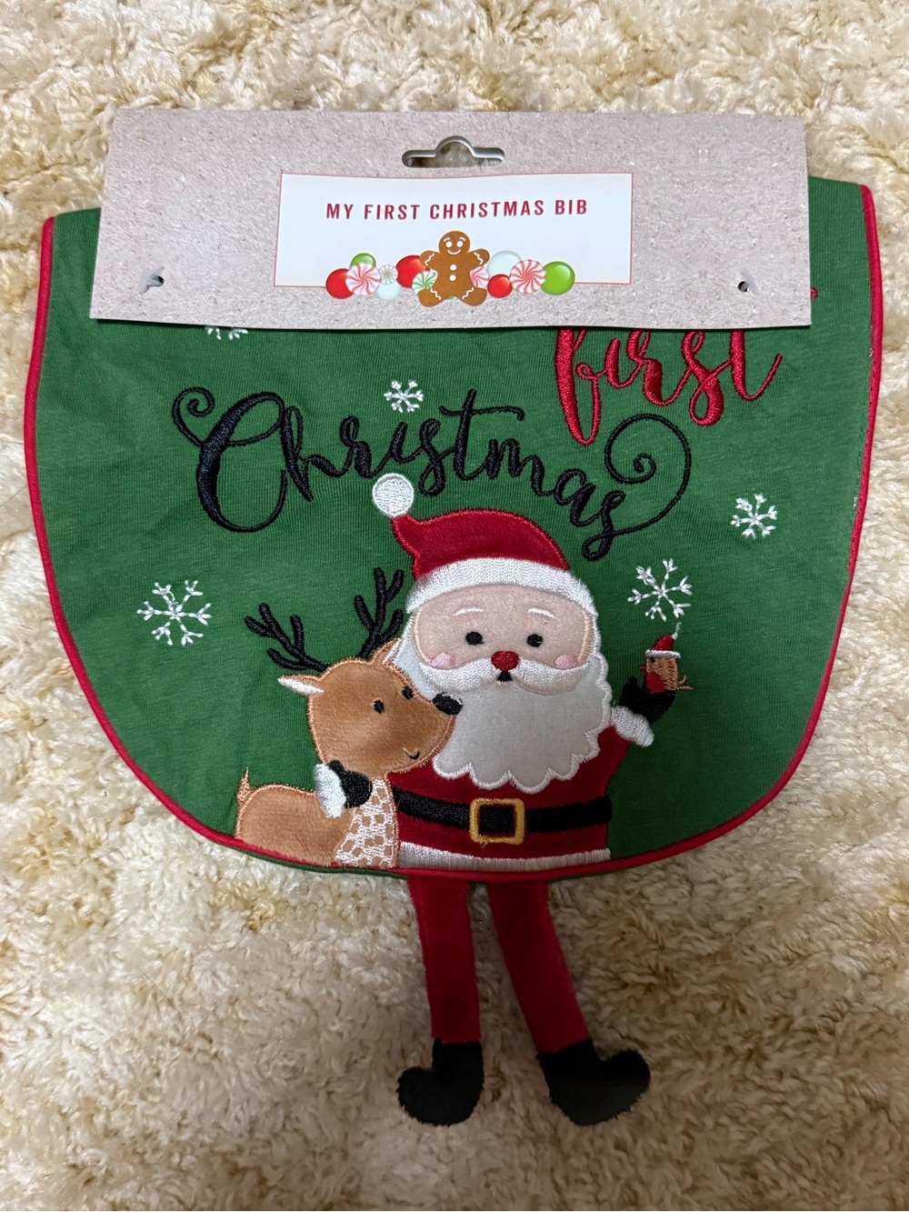 “My First Christmas” Infant Bib